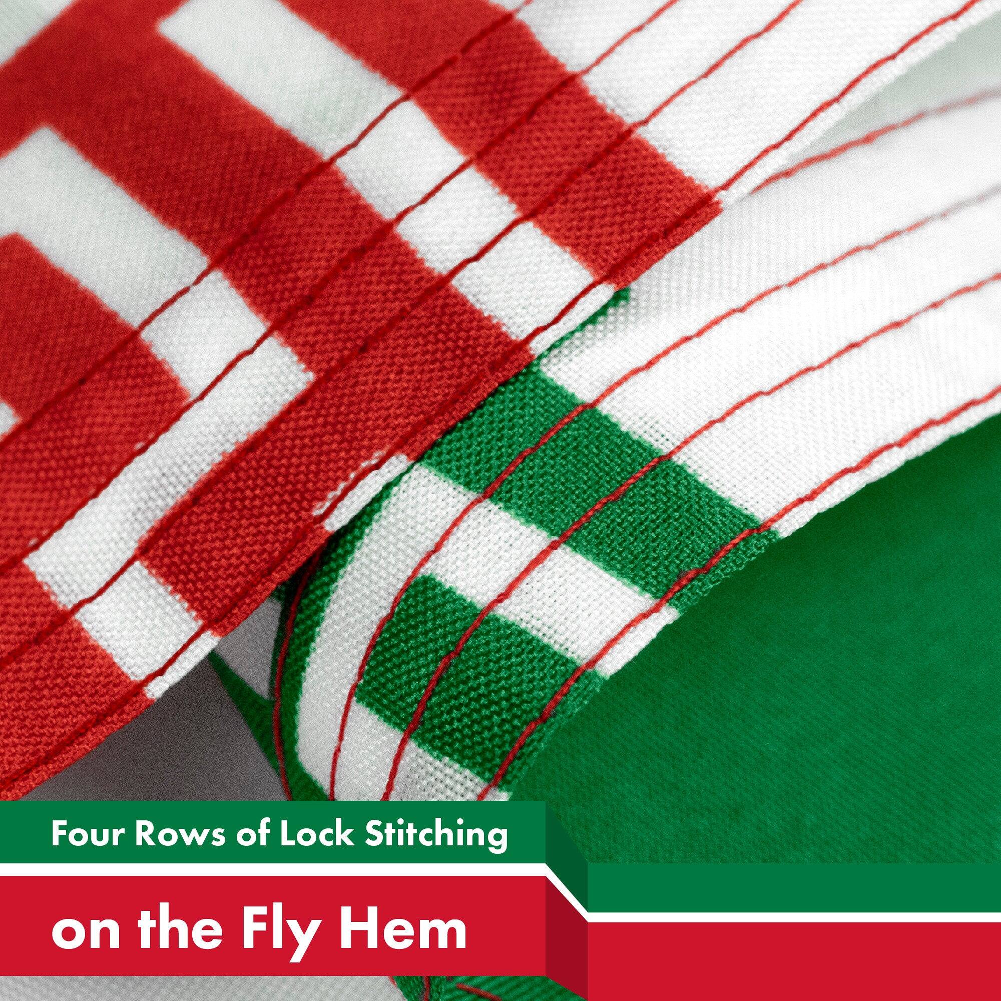 Four Rows of Lock Stitching on the Fly Hem