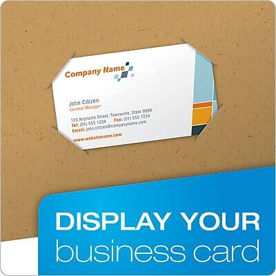 **Company Name**

**John Citizen**  
General Manager

**Address:**  
123 Anyname Street, Townsville, State 9999

**Phone:**  
(01) 555 123 1234

**Fax:**  
(01) 555 123 1234

**Email:**  
john.citizen@companyname.com

**Website:**  
www.websitename.com

---

**DISPLAY YOUR business card**