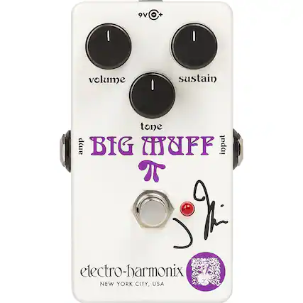 9V
volume
tone
sustain
BIG MUFF π
amp input
output
electro-harmonix
NEW YORK CITY, USA
USA