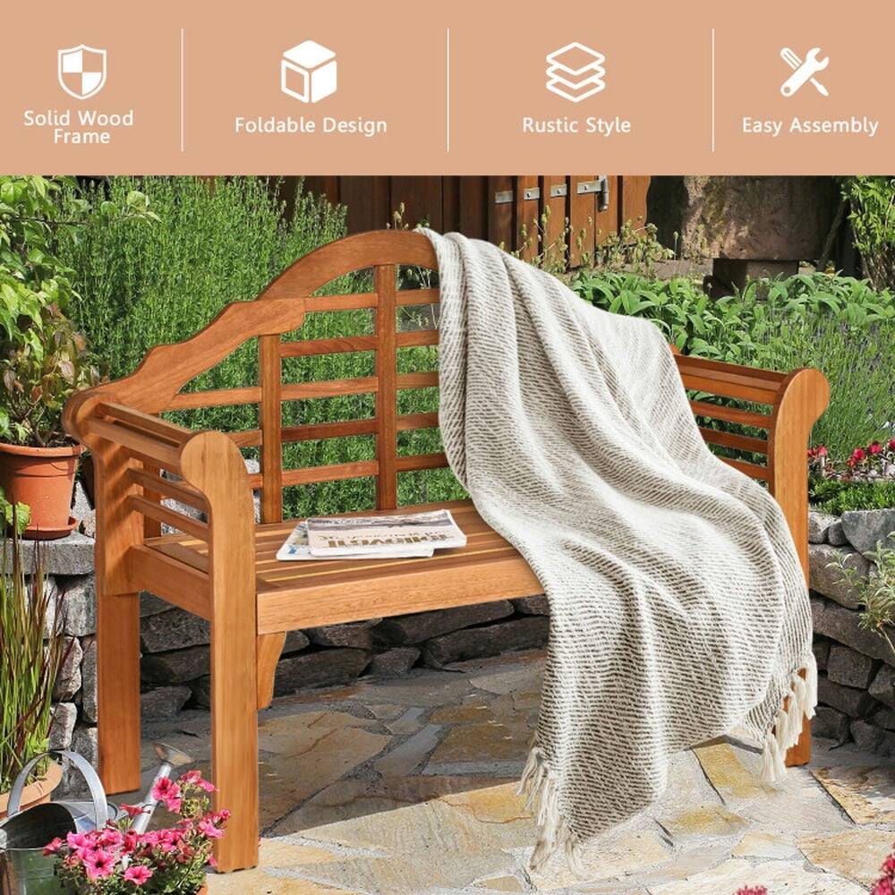Solid Wood Frame  
Foldable Design  
Rustic Style  
Easy Assembly