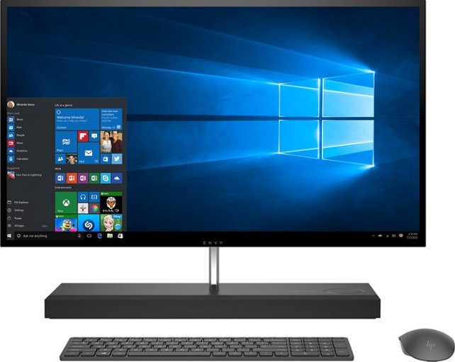 HP - ENVY 27" Touch-Screen All-In-One - Intel® Core™ i7 processor - 16GB Memory - 256GB Solid State Drive - HP finish in ash silver sparkle - Front Zoom