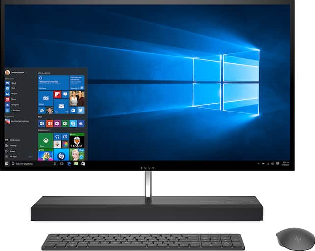 HP - ENVY 27" Touch-Screen All-In-One - Intel® Core™ i7 processor - 16GB Memory - 256GB Solid State Drive - HP finish in ash silver sparkle - Front Zoom