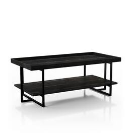 Furniture of America - Prakers Industrial Wood 1-Shelf Coffee Table - Black