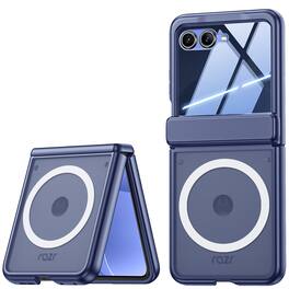 Dteck - for Motorola Razr (2026) (2025)(2024)Magnetic Case with Front Screen Protector,Rugged Matte Cover for Moto Razr 70/60/50 - Privacy Blue