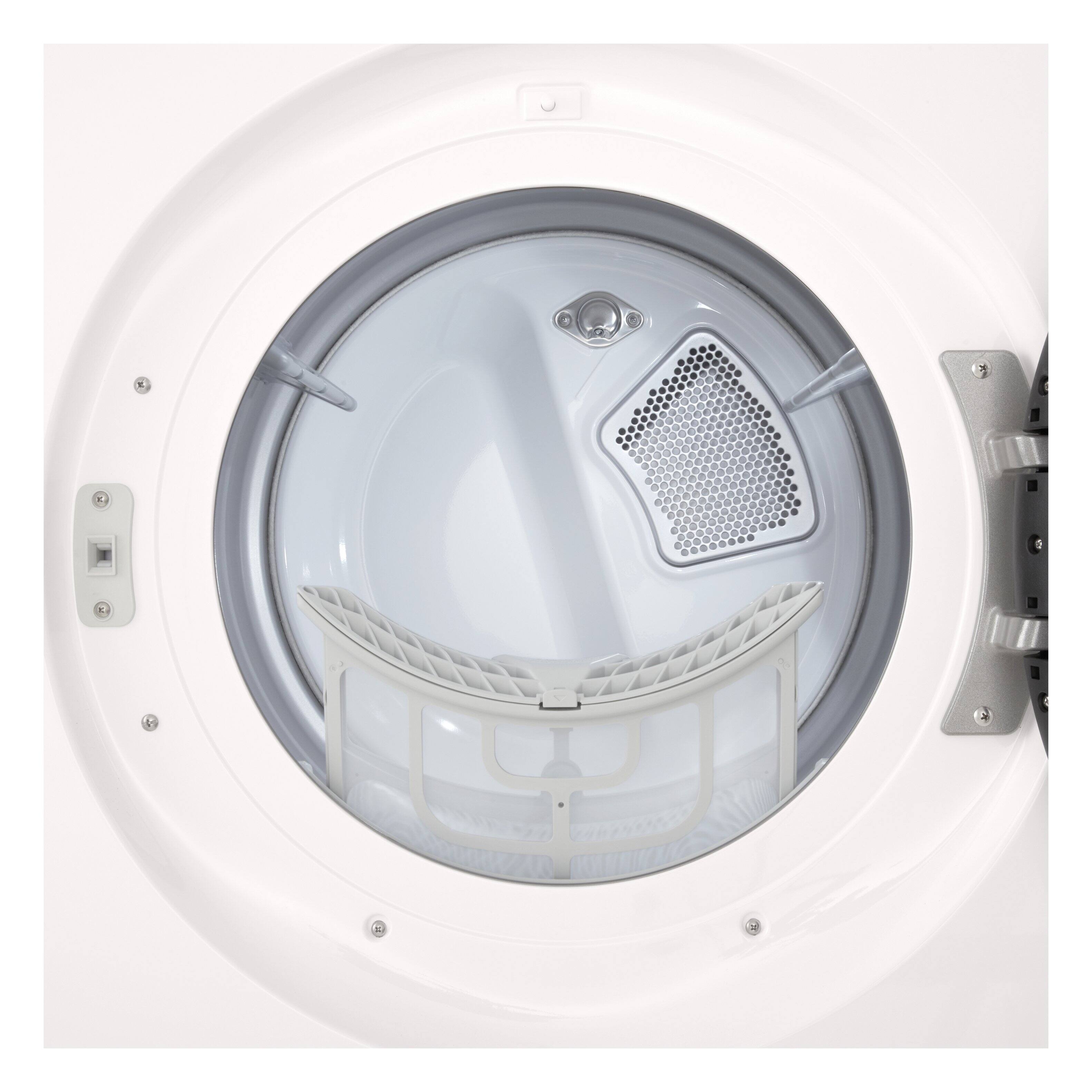 Alt View 12. LG - 7.4 Cu. Ft. Stackable Smart Electric Dryer with Steam and AI Sensor Dry - Alpine White.