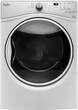 Whirlpool - 7.4 Cu. Ft. 8-Cycle Electric Dryer with Steam - White - Larger Front