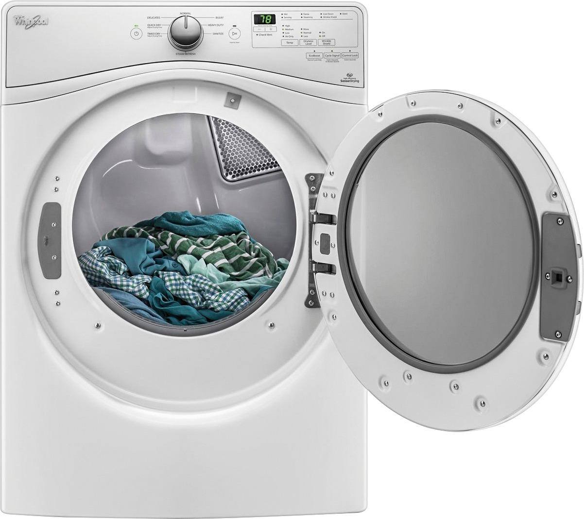 Alt View 2. Whirlpool - 7.4 Cu. Ft. 8-Cycle Electric Dryer with Steam.