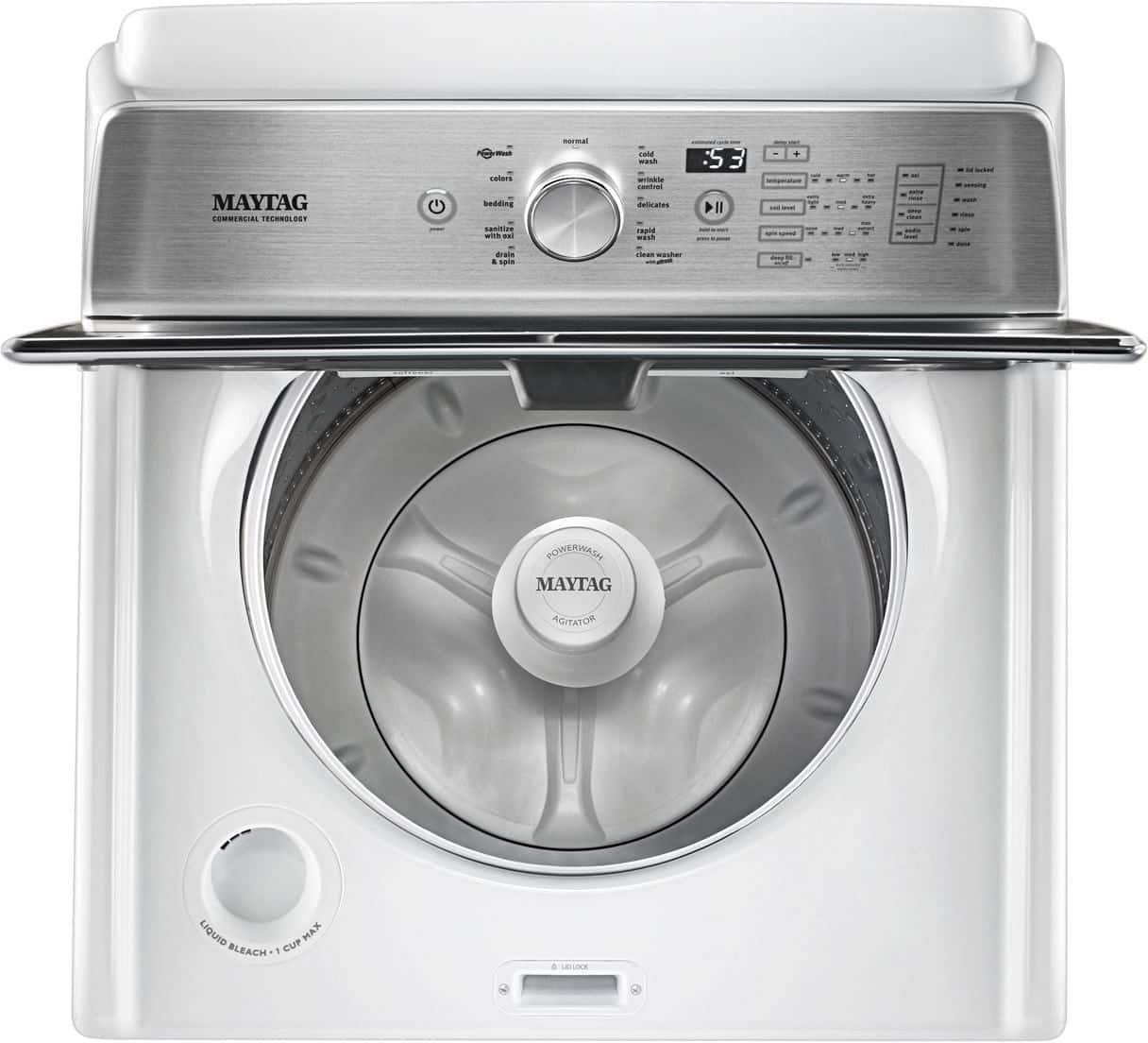 Alt View 2. Maytag - 4.7 Cu. Ft. Top Load Washer with Dual-Action PowerWash Agitator - White.