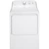 Front. GE - 6.2 Cu. Ft. 3-Cycle Electric Dryer - White.