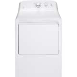 GE - 6.2 Cu. Ft. Electric Dryer with Shallow Depth Flat Back Design - White