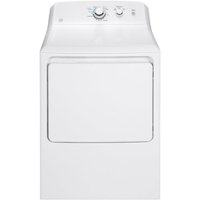 GE - 6.2 Cu. Ft. 3-Cycle Electric Dryer - White - Front_Zoom