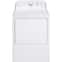 GE - 6.2 Cu. Ft. Electric Dryer with Shallow Depth Flat Back Design - White