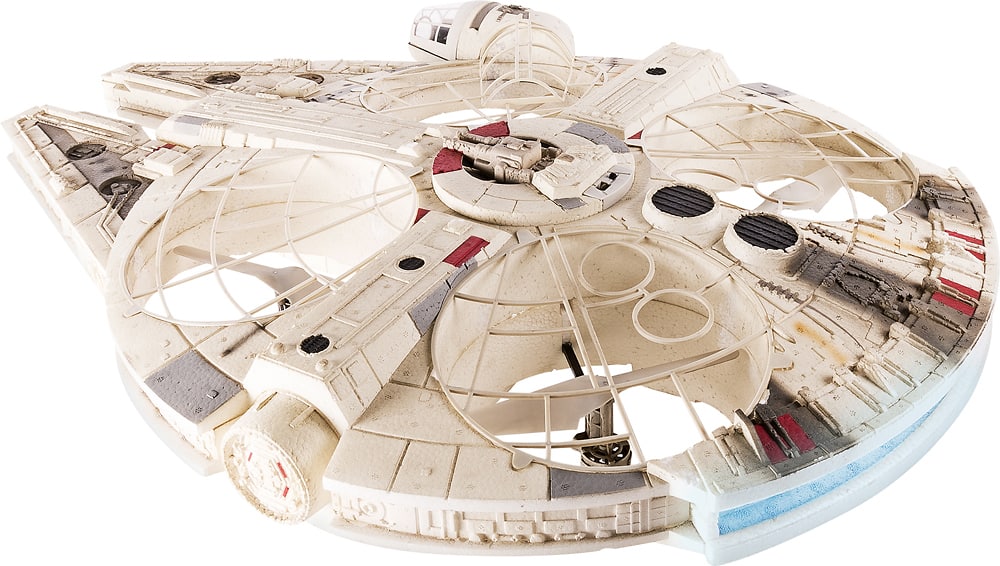Angle. Spin Master - Air Hogs Star Wars Millennium Falcon Quadcopter with Remote Controller - White.