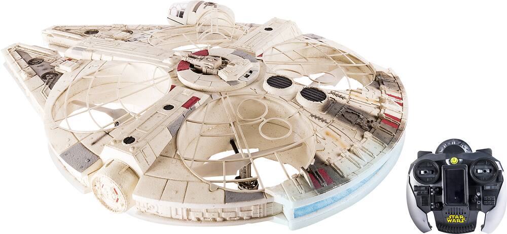 Alt View 11. Spin Master - Air Hogs Star Wars Millennium Falcon Quadcopter with Remote Controller - White.