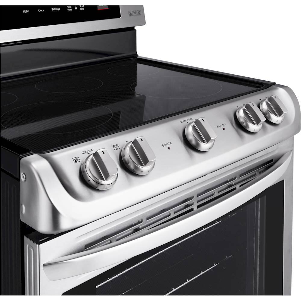 Alt View 2. LG - 6.3 Cu. Ft. Freestanding Electric Range with ProBake Convection - Stainless Steel.