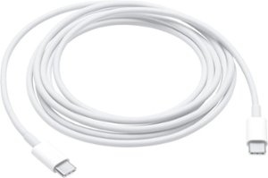 Apple - 6.6' (2M) USB-C Charge Cable - White - Front_Zoom