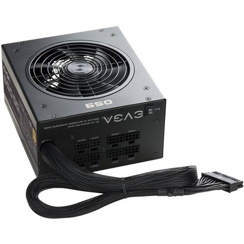 EVGA - 650W ATX Modular GQ Power Supply - Black - Larger Front