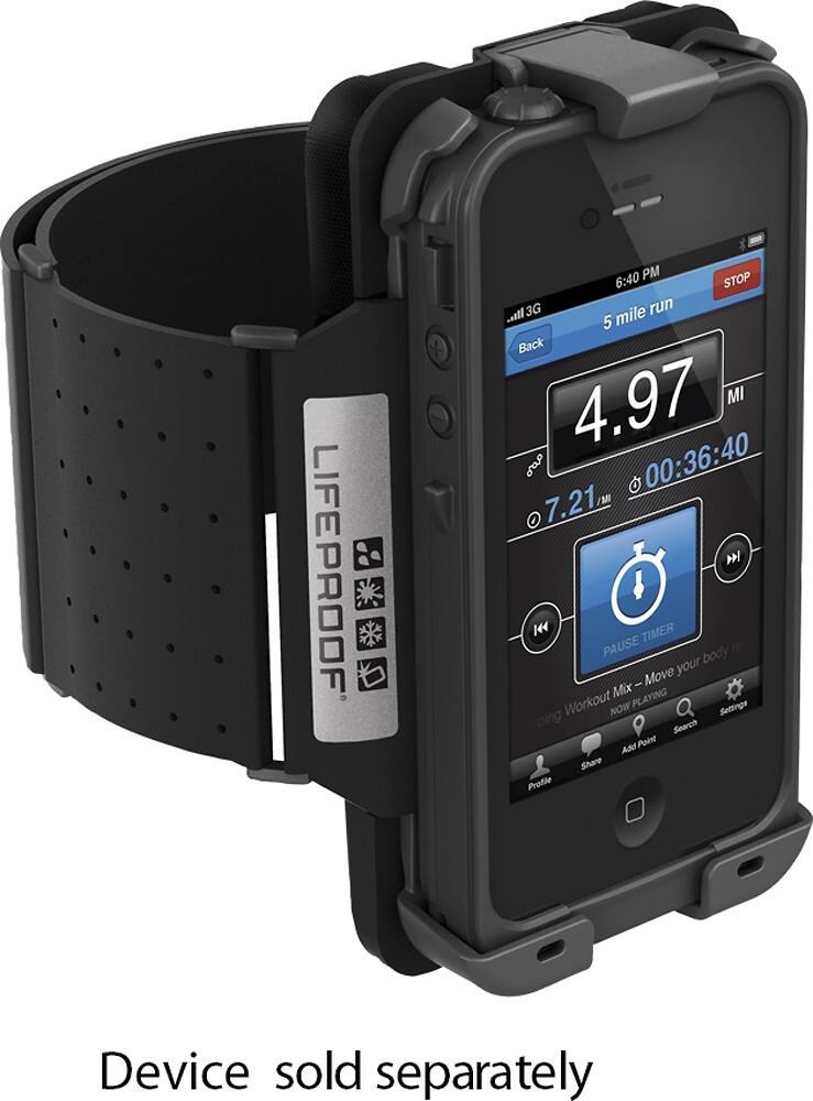 Best Buy LifeProof Armband for Apple® iPhone® 4 and 4S Black LPIPH4MTAB01