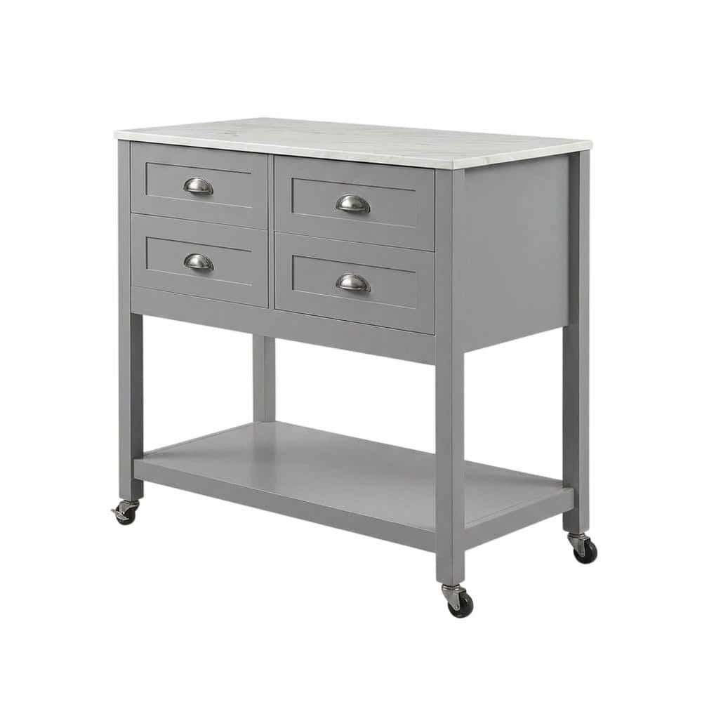 Crosley Furniture - Connell Kitchen Island/Cart - Gray price history on PriceWatchPro