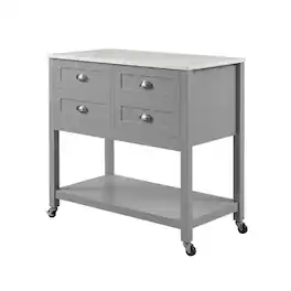 Crosley Furniture - Connell Kitchen Island/Cart - Gray