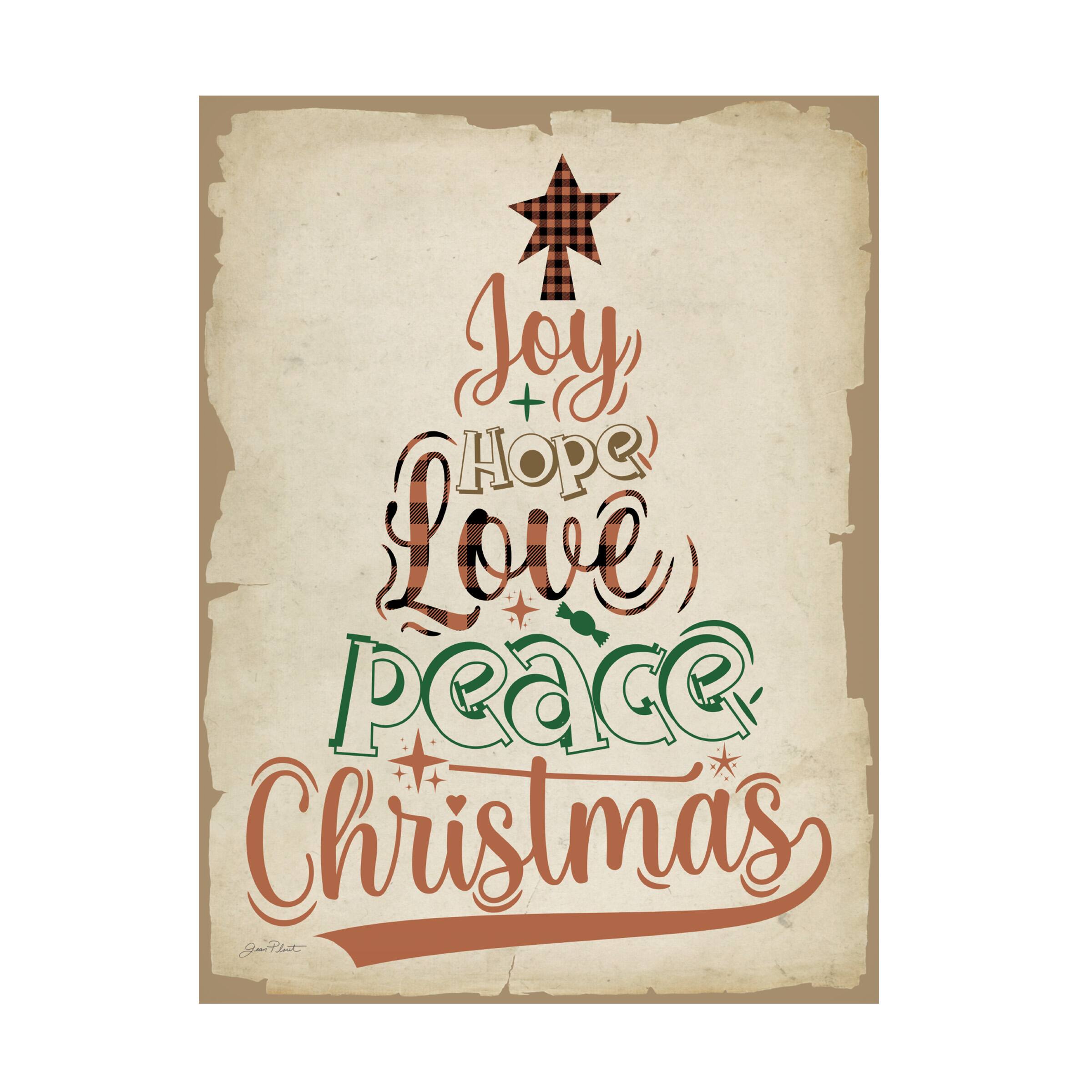 Joy + Hope + Love + Peace  
Christmas