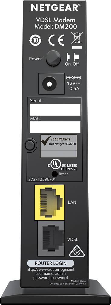 Alt View 11. NETGEAR - VDSL/ADSL Broadband DSL Modem - Black.