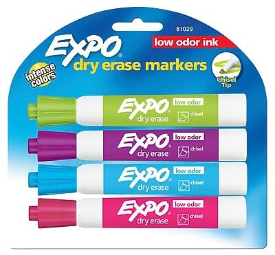 81029  
Expo dry erase markers  
low odor ink  
intense colors  
chisel tip  
low odor  
chisel  
low odor  
chisel  
low odor  
chisel  
low odor  
chisel