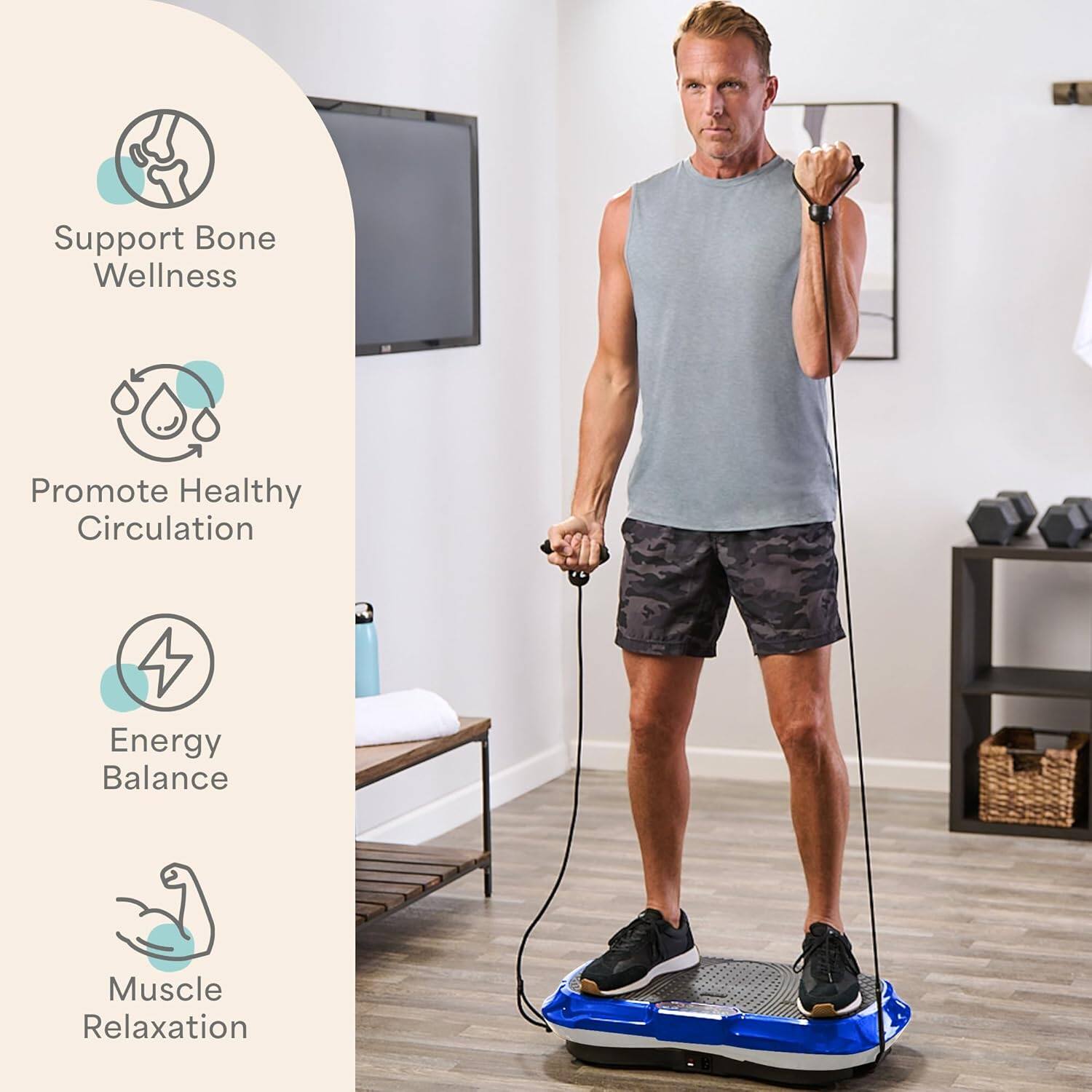 Lifepro Waver Vibration Plate Exercise Machine - Blue