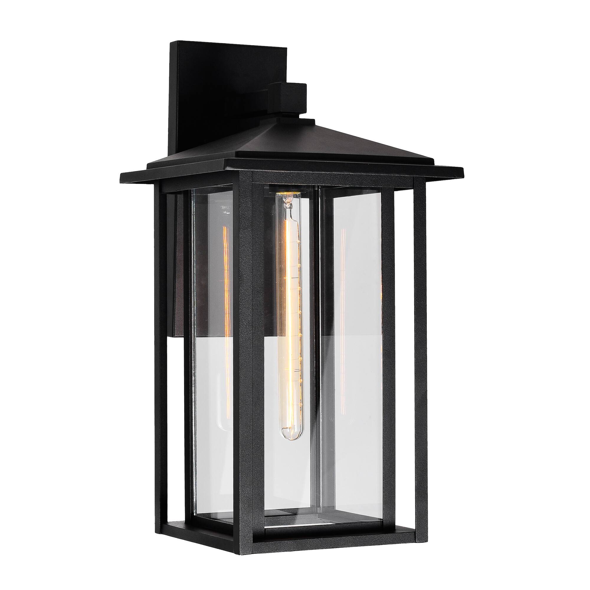 Back. CWI Lighting - Crawford 1 Light Black Outdoor Wall Light - Black.