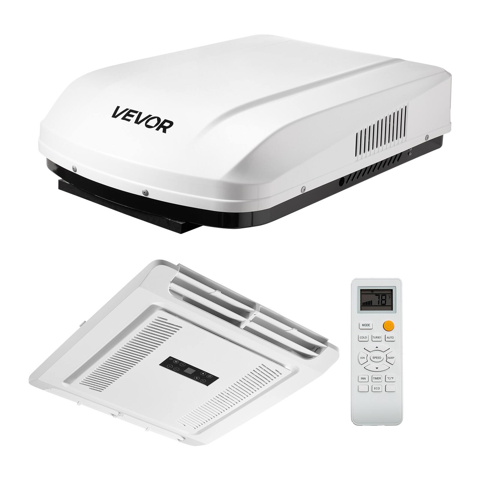 VEVOR

10

MODE

COLD

WARM

AUTO

ON

SPEED

TIMER

FAN

ECO