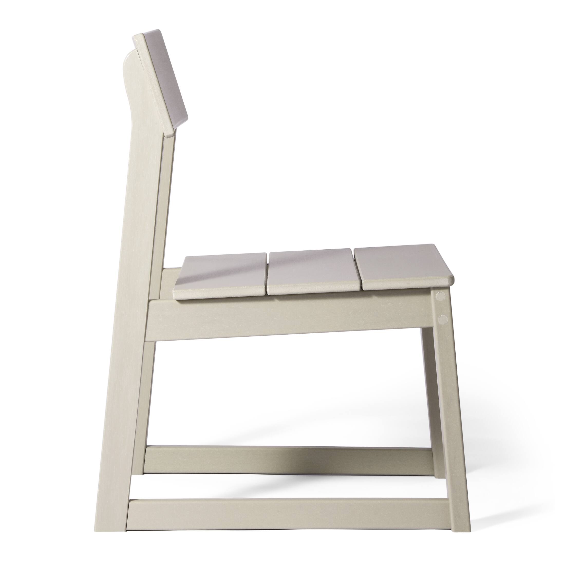 Back. WestinTrends - WestinTrends Paloma Modern HDPE Outdoor Armless Patio Dining Chairs (Set of 2) - Sand.