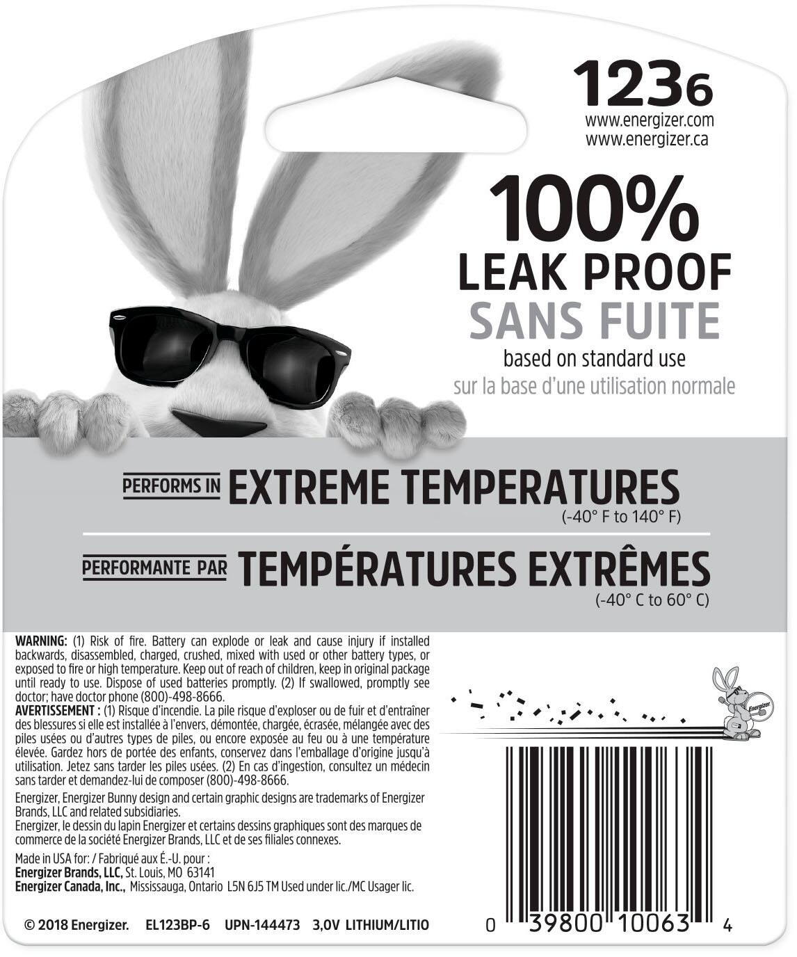 Alt View 1. Energizer - 123 Lithium Batteries (6 Pack), 3V Photo Batteries - Silver.