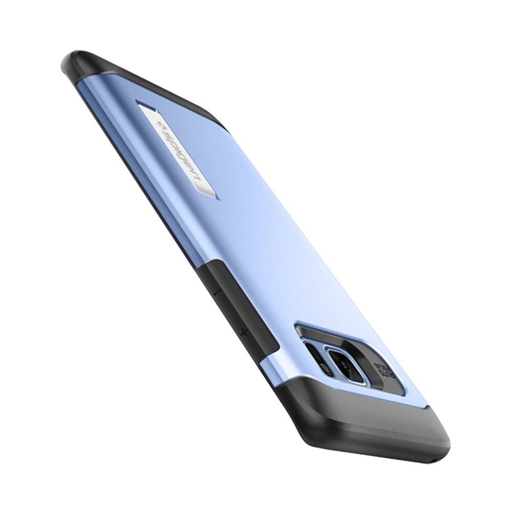 Front. Spigen - Slim Armor Case for Samsung Galaxy Note7 - Coral blue.