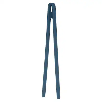 Front. Unique Bargains - 1pc 11.4" Silicone Toast Tongs, Heat-Resistant Kitchen Utensil for Toaster, Salad, BBQ & Bacon - Blue.