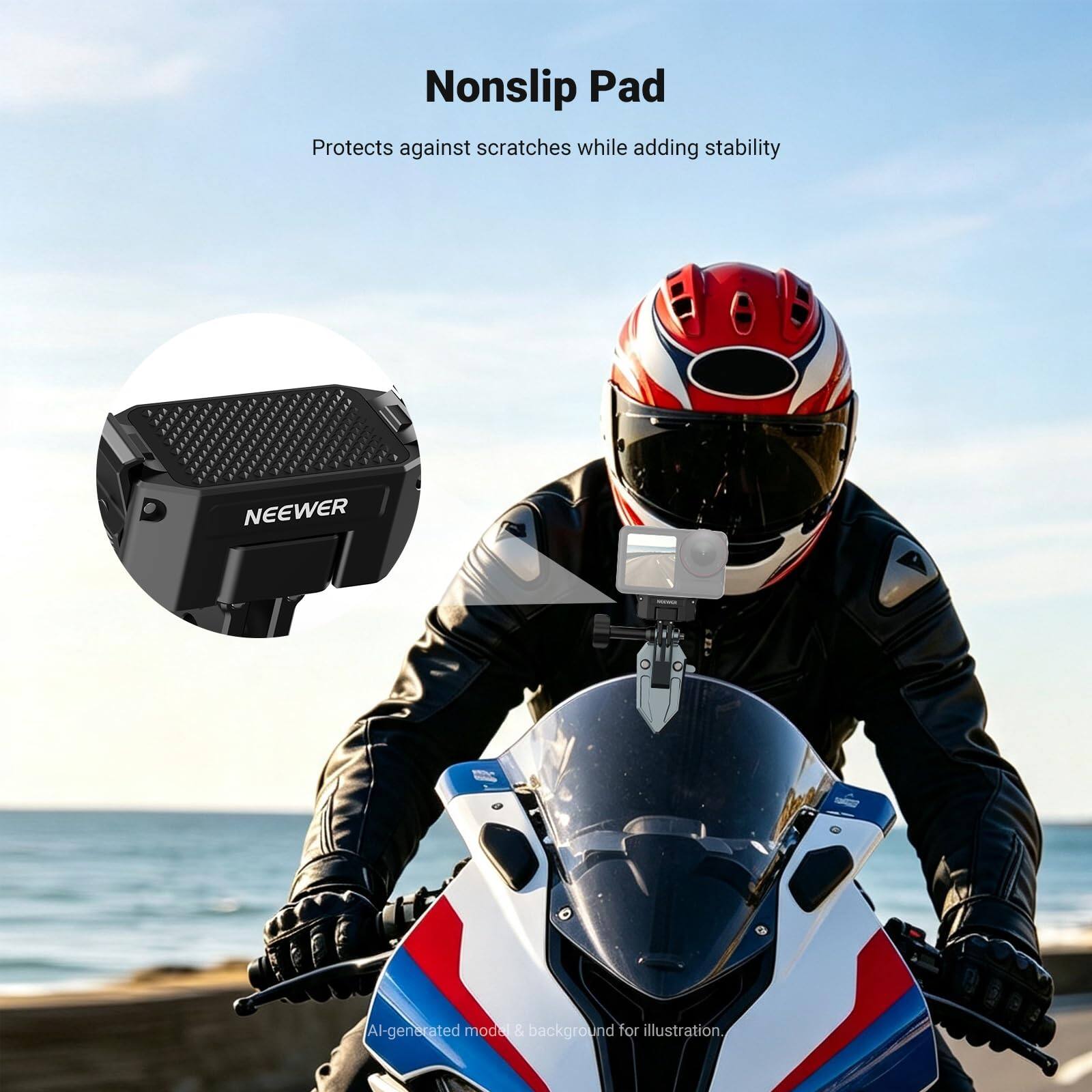 Nonslip Pad Protects against scratches while adding stability

NEEWER

AI-generated mode & background for illustration.