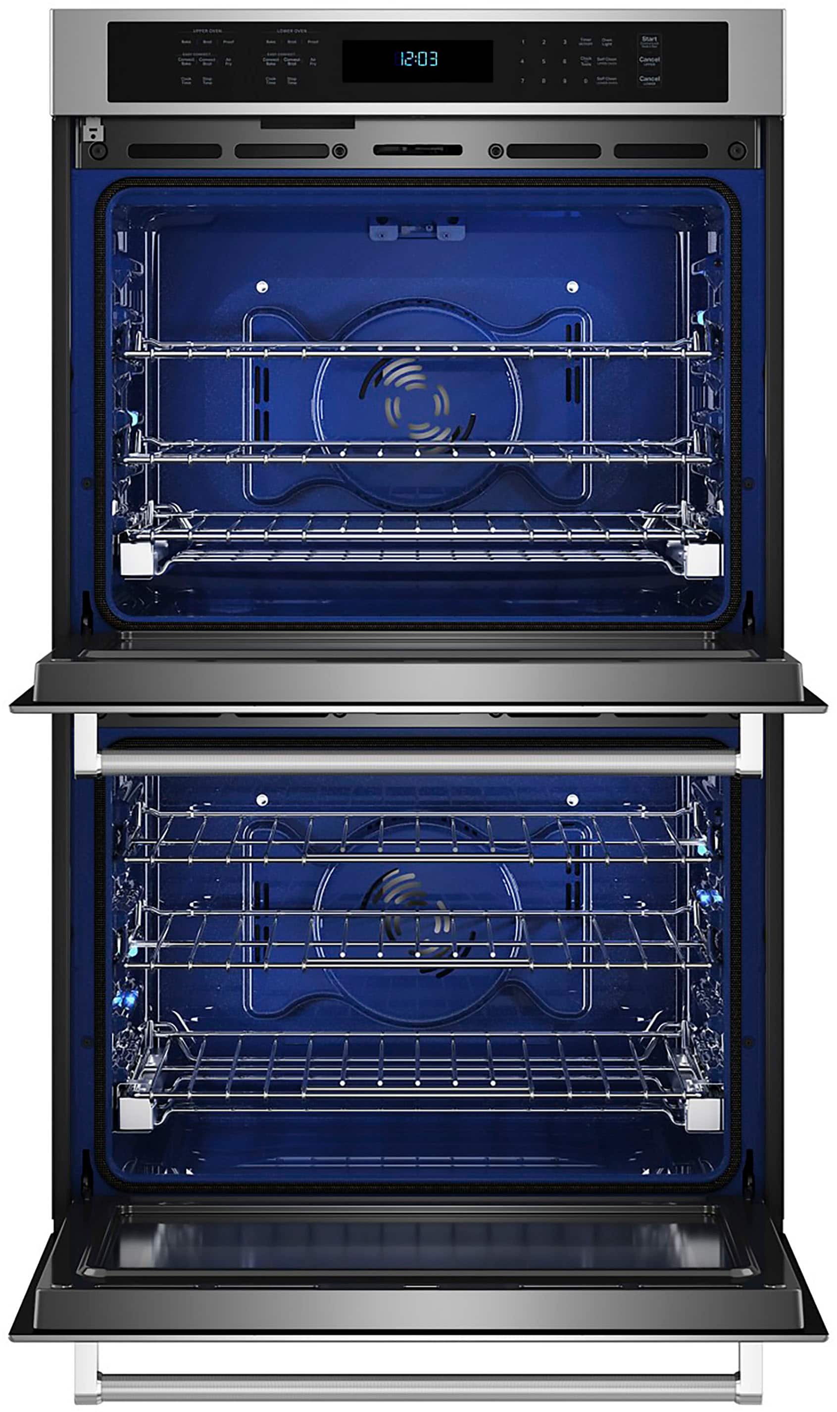 Alt View 1. KitchenAid - 30" Built-In Electric Convection Double Wall Oven with Air Fry Mode - Stainless Steel.
