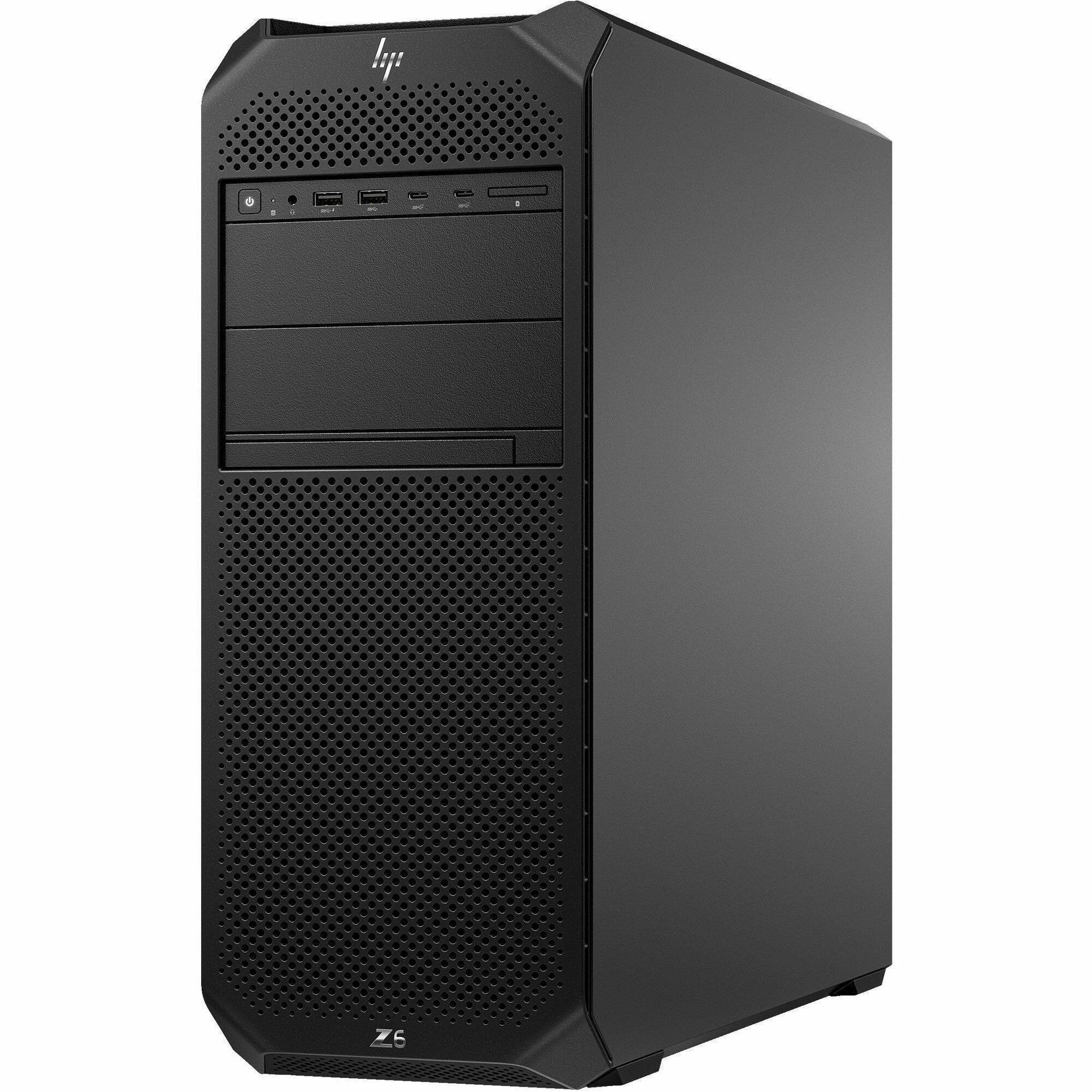 Alt View 4. HP - HP Z6 G5 Workstation - 1 Xeon w5-3435X - vPro Technology - 32 GB - 512 GB SSD - Tower - Black - Smart Buy - Intel W790 - Black.