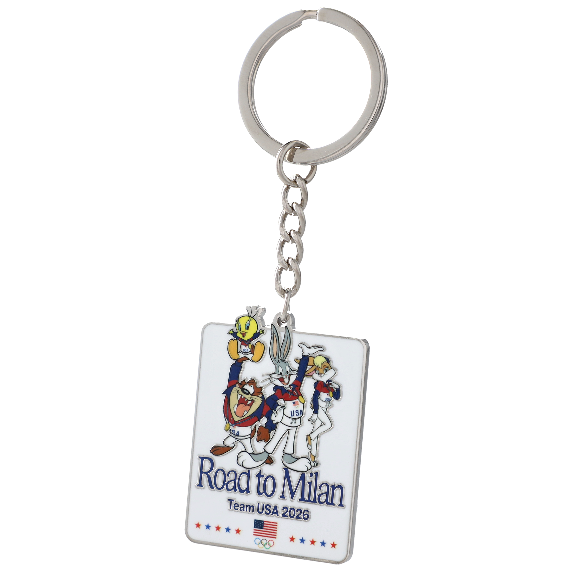 Honav - Team USA Looney Tunes Group Keychain - White