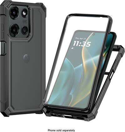 SaharaCase Raider Series Grip with Built In Screen Protector Case Motorola Moto G 5G 2025/2026 & G Play 2026 Black CP00780 - Best Buy SaharaCase Raider Series Grip with Built In Screen Protector Case Motorola Moto G 5G 2025/2026 & G Play 2026 Black CP00780 - Best Buy