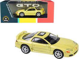Mitsubishi 3000GT GTO with Sunroof Martinique Pearl 1/64 Diecast Model Car by Paragon - Yellow