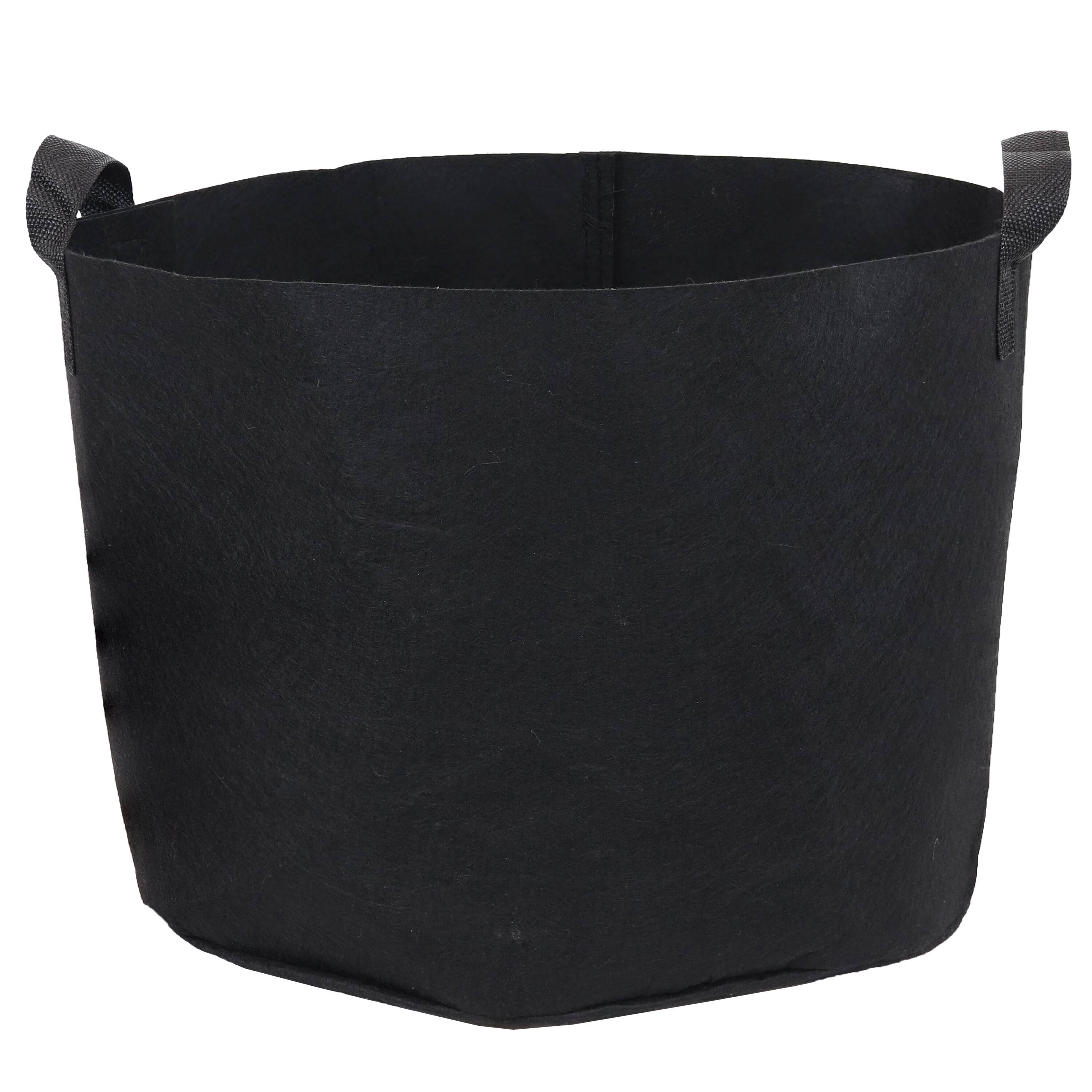 Alt View 5. Sunnydaze - Set of 10 Nonwoven Polypropylene Grow Bag with Handles - 7 gallon - Black.
