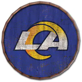 Fan Creations - Los Angeles Rams 24" Cracked Color Barrel Top Sign - Multicolor