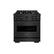Front. ZLINE - 30 in. Wide 4 Burner Classic Dual Fuel Steel Range with Convection Oven (CDRB-30) - Black Stainless Steel.