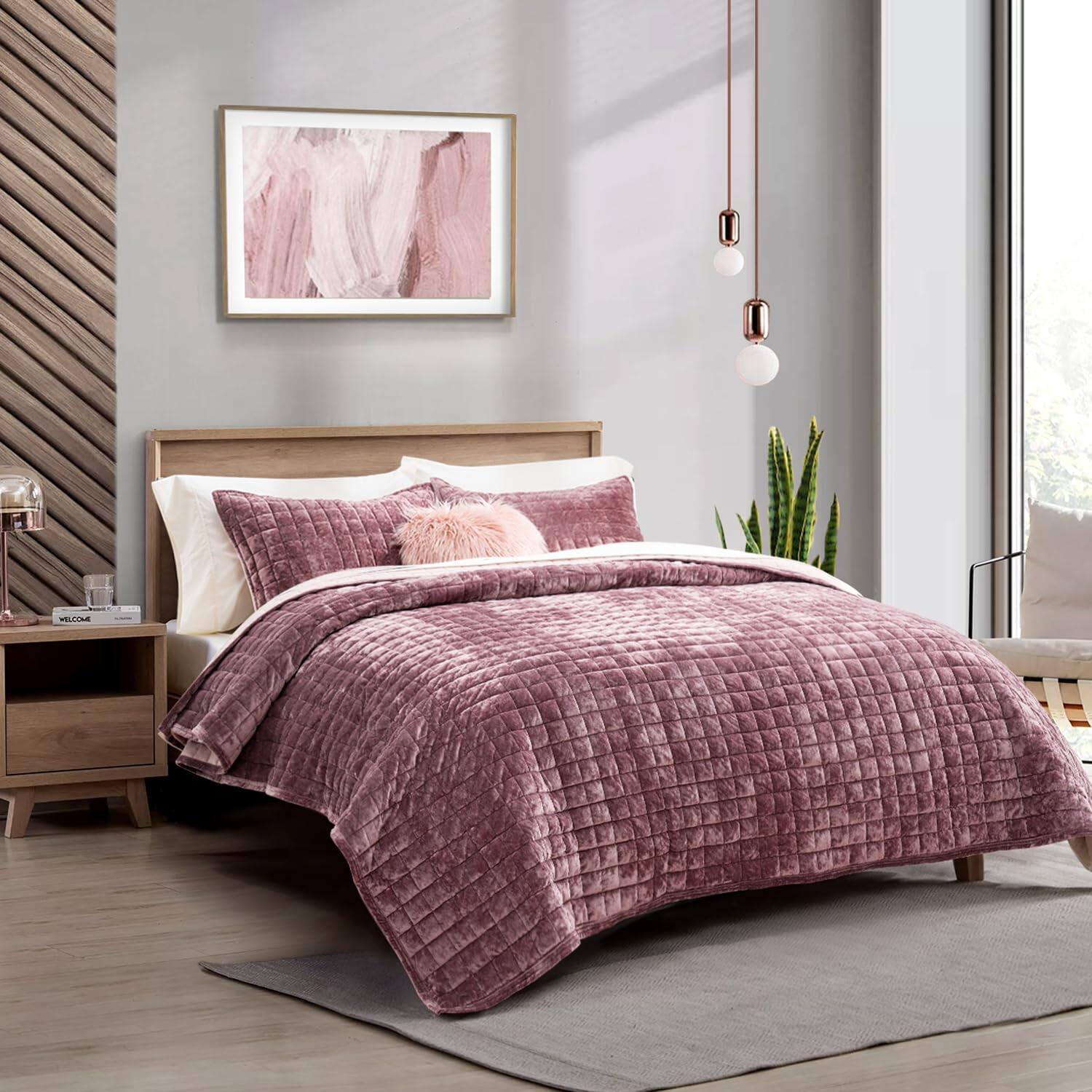 Dusty Mauve Pink Twin/Twin XL (68" x 92")
