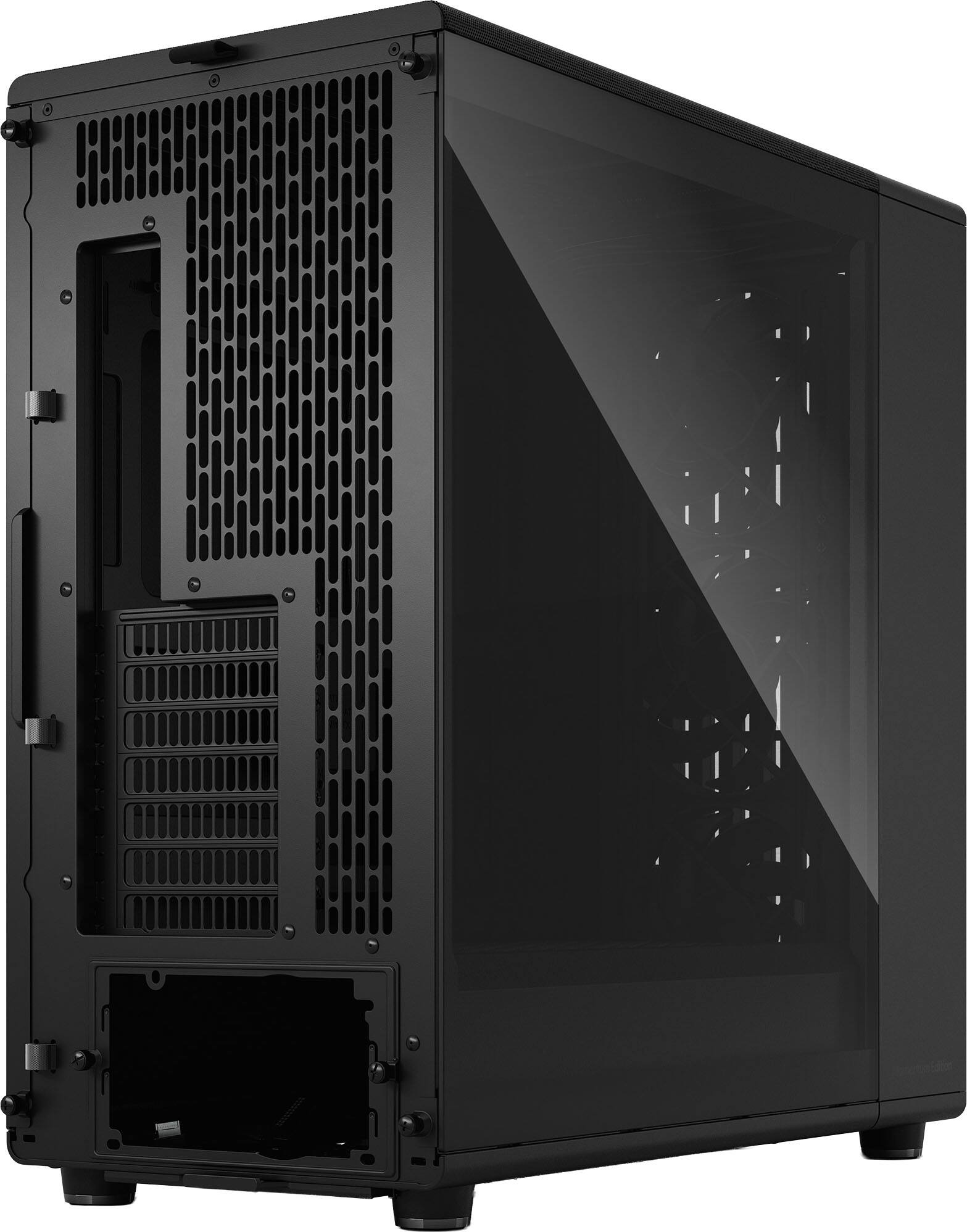 Alt View 7. Fractal Design - North XL Momentum Edition Black E-ATX Chassis with Blackened Oak Front and TG Side Panel Mid Tower PC Case - Black.