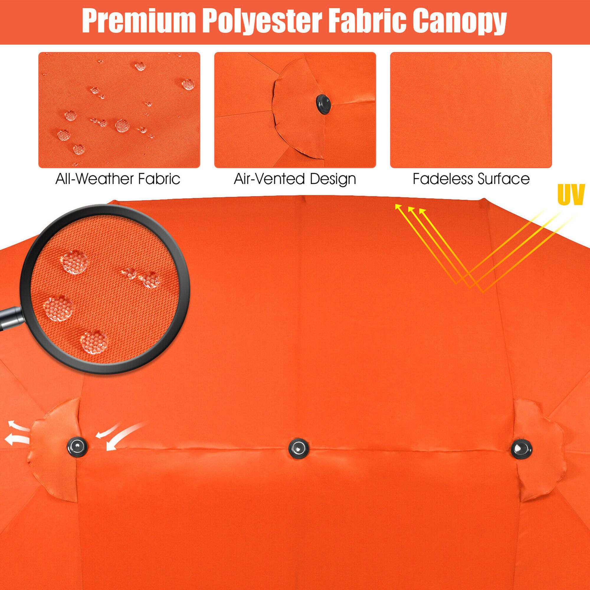 Premium Polyester Fabric Canopy, All-Weather Fabric, Air-Vented Design, Fadeless Surface, UV