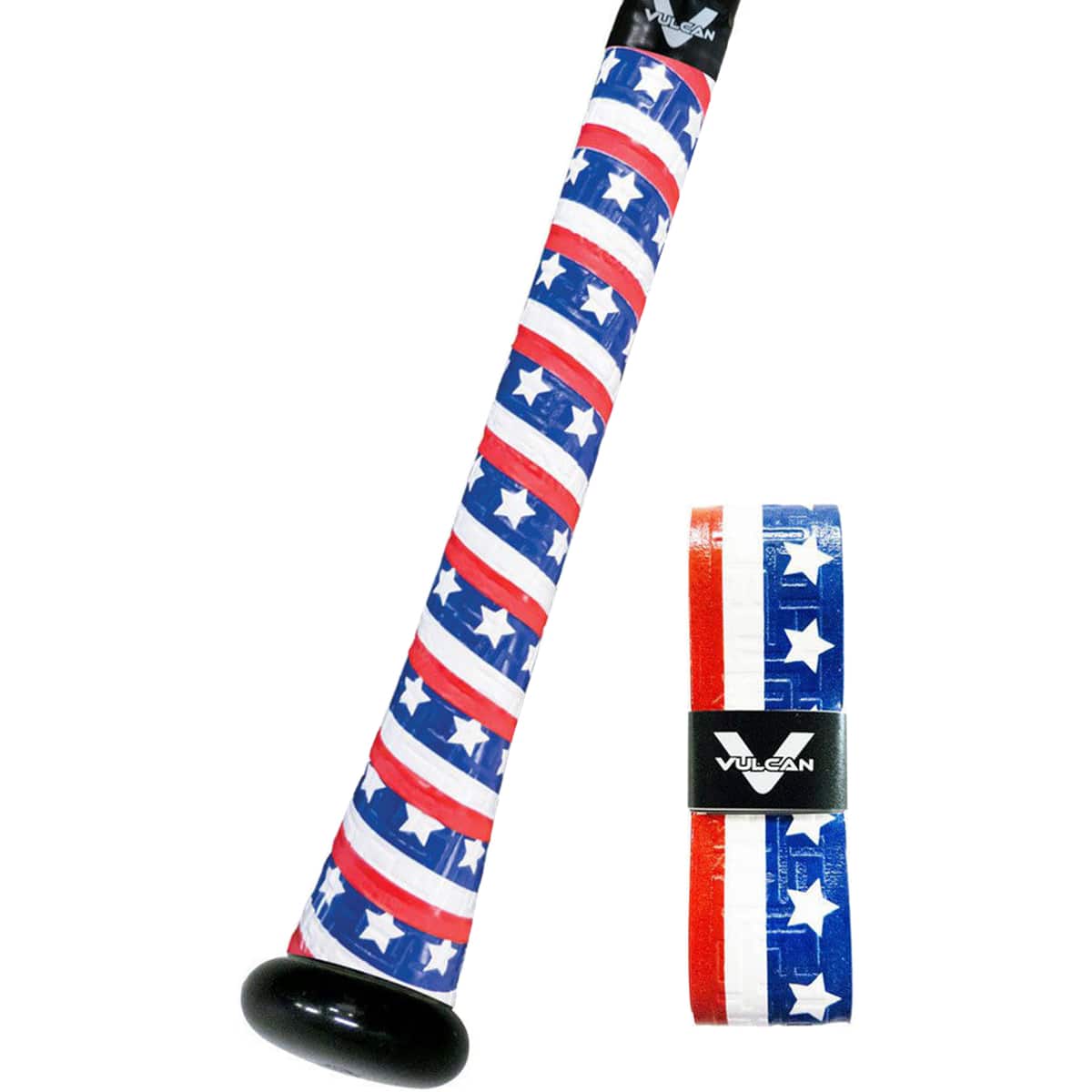 Vulcan - USA Series 1.0mm Ultralight Polymer Bat Grip Tape Wrap - Stars & Bars
