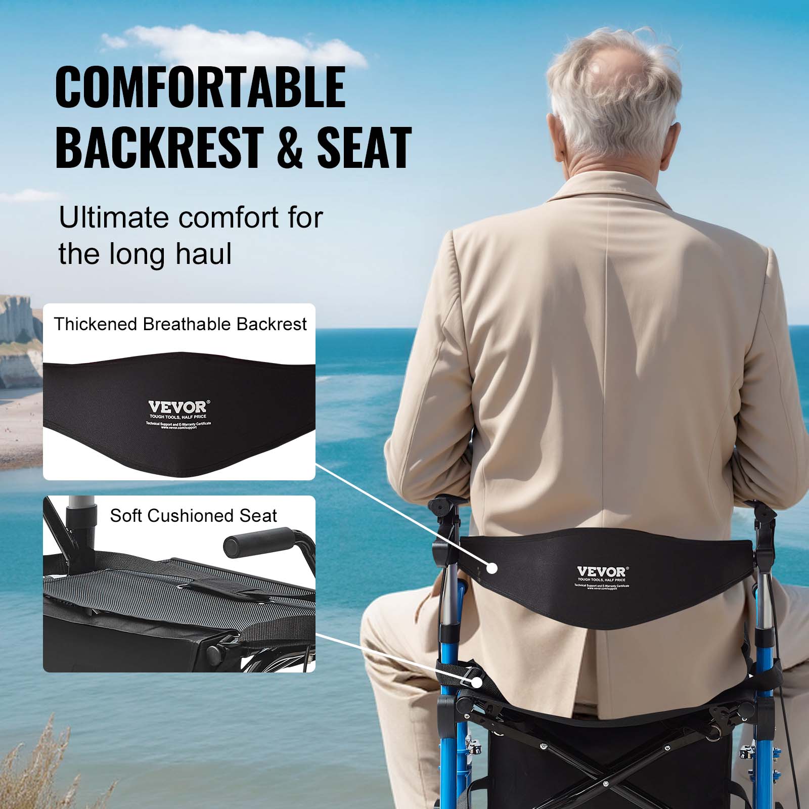 COMFORTABLE BACKREST & SEAT

Ultimate comfort for the long haul

Thickened Breathable Backrest

Soft Cushioned Seat