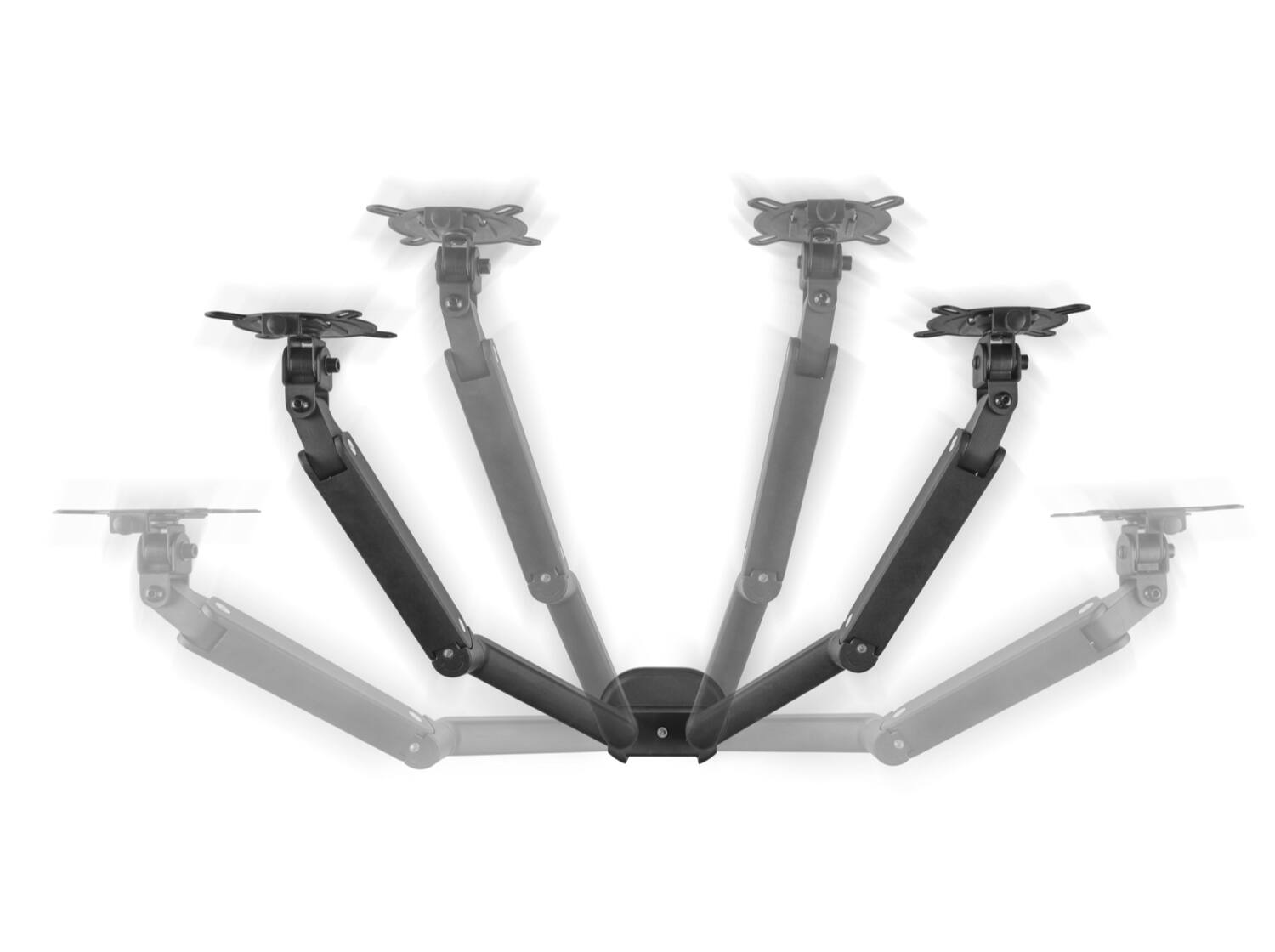 Left. One for All - MONITOR ARM, SOLID, DUAL, BLACK, US - Black.