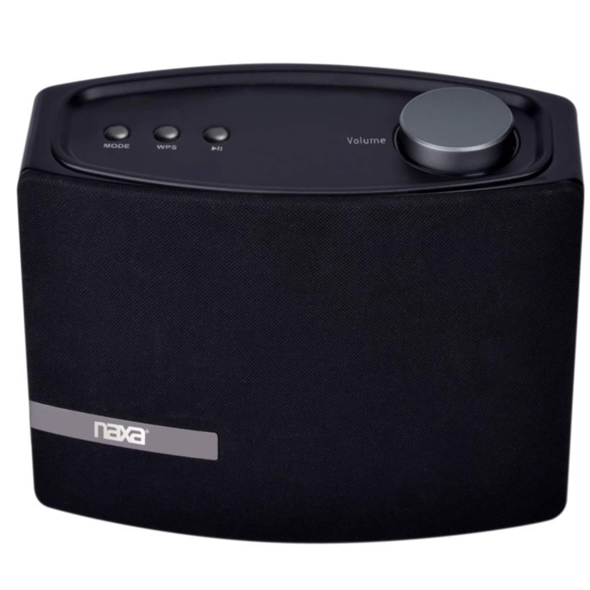Naxa - Wi-Fi & Bluetooth Multi-Room Speaker with Amazon Alexa Voice Control - Black